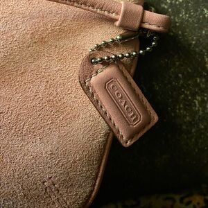 Coach Blush Suede Wristlet
